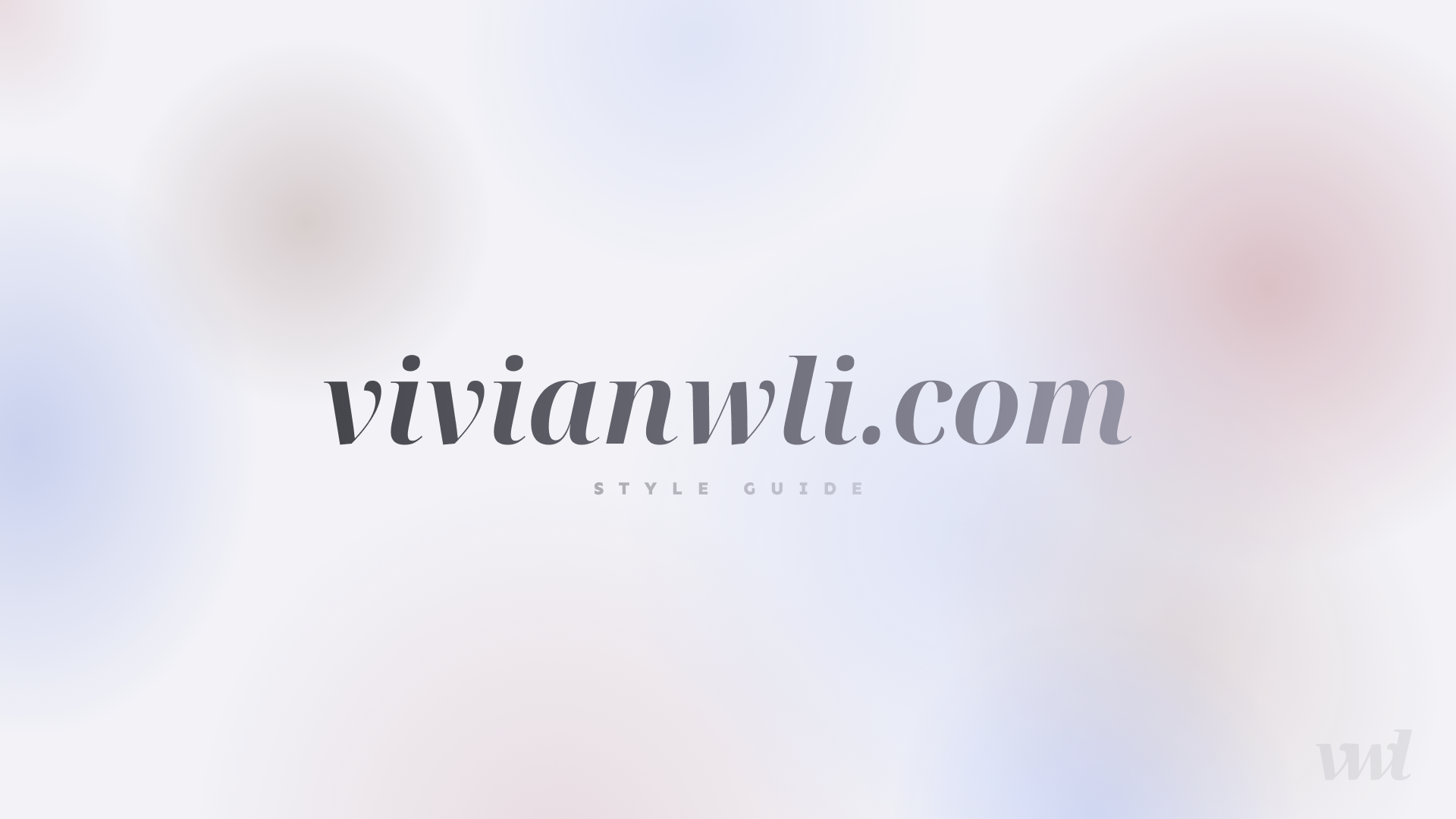 The styled covered page for my website design (vivianwli.com)