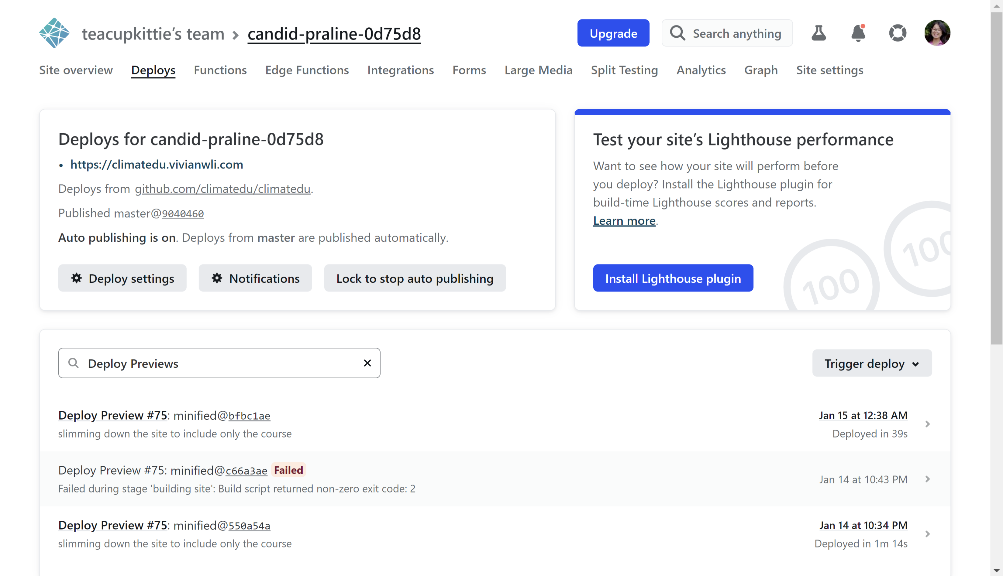 <b>BEFORE:</b> Original page for deploy previews.